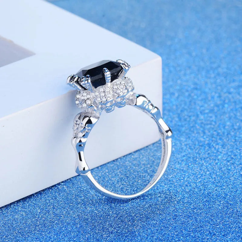 Lose Money Sell Skull Ring 10KT Black Gold Party Wedding Band Rings for Women Anniversary Easter Jewelry