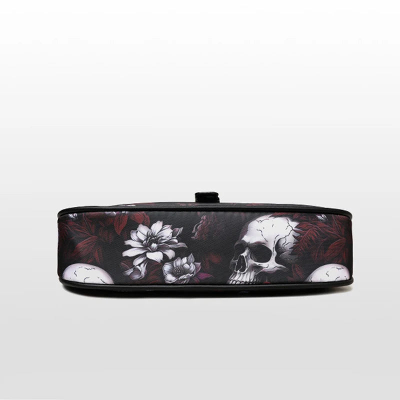 Women Fashion Shoulder Bag Gothic Punk Bag Cool Style Trendy Rock Girls Handbag Punk Skull Pattern for Party Messenger Bags
