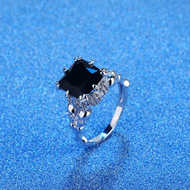 Lose Money Sell Skull Ring 10KT Black Gold Party Wedding Band Rings for Women Anniversary Easter Jewelry