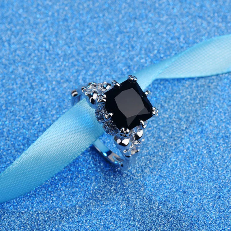 Lose Money Sell Skull Ring 10KT Black Gold Party Wedding Band Rings for Women Anniversary Easter Jewelry