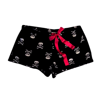 Y2k Skull Print Casual Womens Shorts Clothes Gothic Goth Wide Leg Pant Drawstring Elastic Waist Bikers Shorts shorts traf