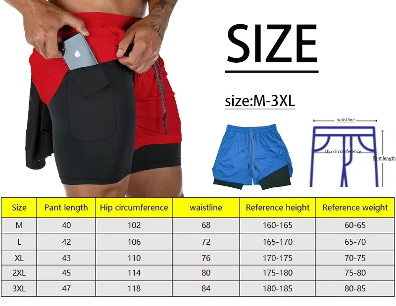 Y2K Performance Shorts Men Quick-drying Fitness Skull Print Double Layer Shorts Workout Training Running Bodybuilding Sportwear