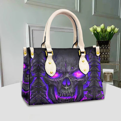 Purple Skull Leather Bag Handbag Purse for Women Fashion Small Casual Tote Luxury Shoulder Messenger Bolsa Female Top-handle Sac