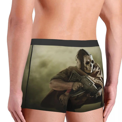 COD Game Ghost Soldier Underpants Cotton Panties Male Underwear Sexy Shorts Boxer Briefs