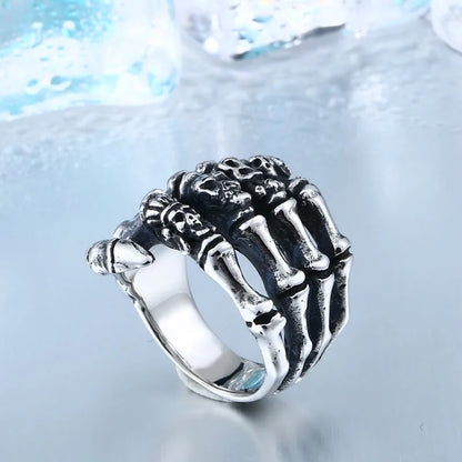 Beier 316L Stainless Steel Finger Bones Men's Ring Punk Skull Party High Quality Jewelry Wholesale LLBR8-328R