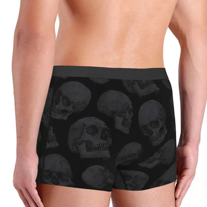 Men's Panties Skulls1 Men Boxer Underwear Cotton for Male Bones skull Large Size Lot Soft