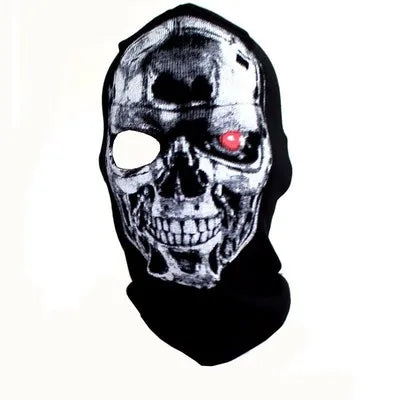 Black Mask Balaclava Beanies Hats Men Ghost Skull Full Face Warmly Mask Hood Beanie Ggorros Hombre Casquette Bbalaclava