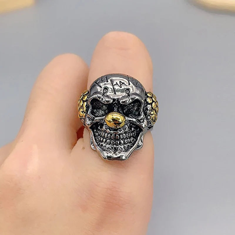 New Retro Style Skull Ring Soldier The Joker Face Design Ring Funny Clowns Man As for Friend Men Ring Jewelry Wholesale Price