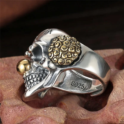 Classic Men Rings Alloy Punk Clown Skull Rings For Men Biker Vintage Jewelry Halloween Gift Accessories