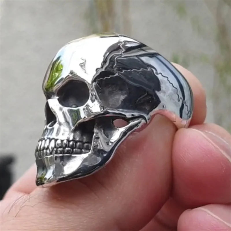 New Skull Rings Skeleton Men Rings Alloy Rock Punk Halloween Party Gift Classic Rings For Men Accessories