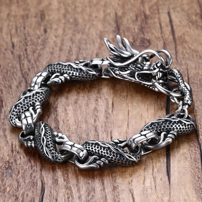 Gothic Full Skull Ghost Head Bracelet Men's Punk Motorcycle Riding Rock Bicycle Hip Hop Punk Jewelry