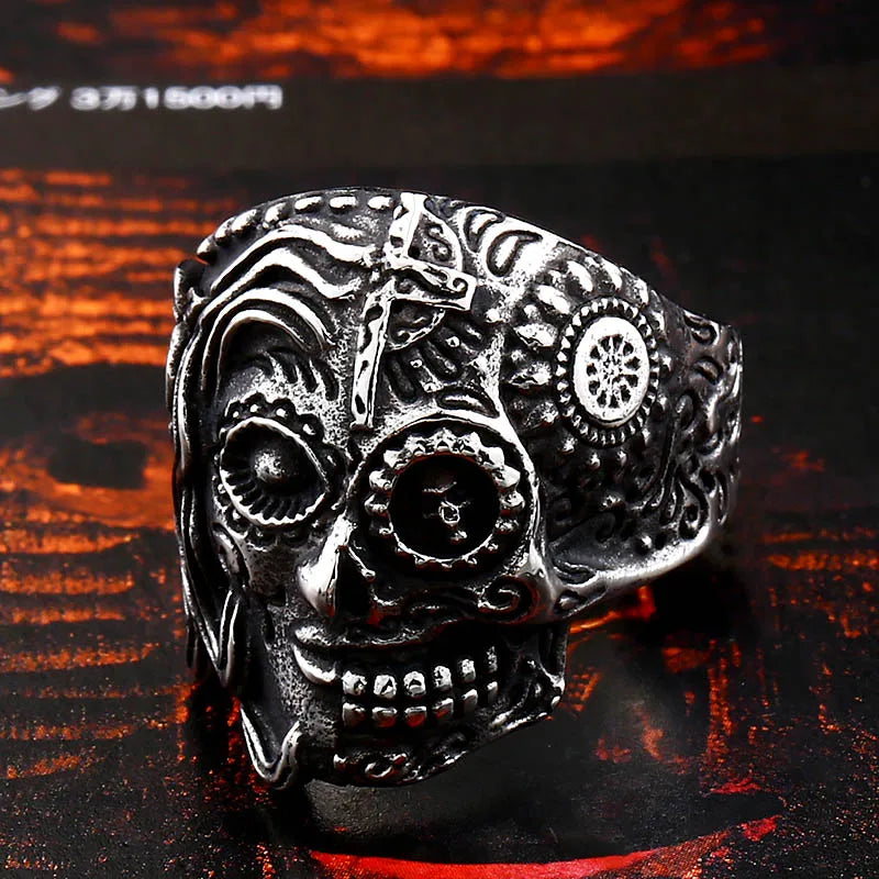 BEIER 316L Stainless Steel man Skull ring top quality new Designed products Fashion punk Jewelry drop shipping BR8-473