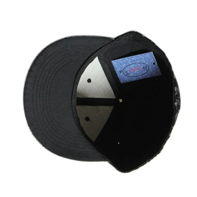 Men Women Baseball Cap Full Close Hip Hop Skull New Fashion Snapback Flat Brim Bill Unisex Sports Sun Visor Hat Gorras EP0088