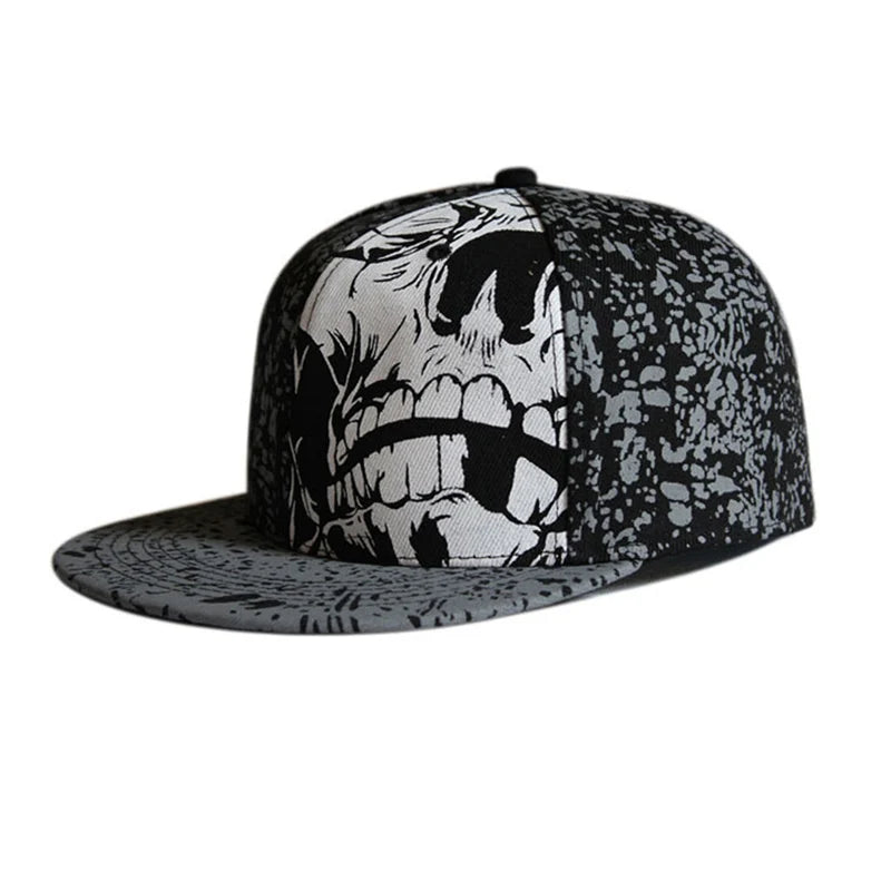 Men Women Baseball Cap Full Close Hip Hop Skull New Fashion Snapback Flat Brim Bill Unisex Sports Sun Visor Hat Gorras EP0088