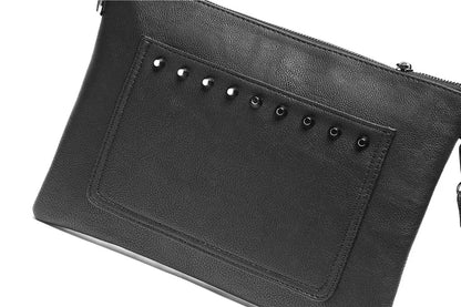 3D Skull Rivet Men's Clutches Fashion Clutch Bag Street Style Envelope Bag Skull Clutch Hand Bag Purse High Capacity Wallet Bag