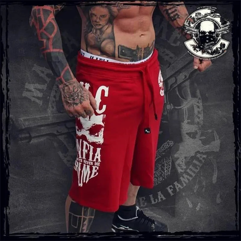 new Casual Shorts Men's Summer Men Hot Cargo Simple Letter Solid Board Male Brand  Fitness bodybuilding clothing homme