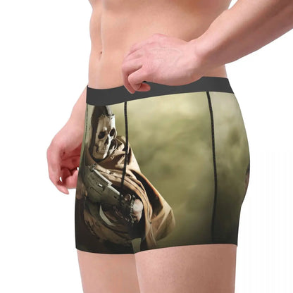 COD Game Ghost Soldier Underpants Cotton Panties Male Underwear Sexy Shorts Boxer Briefs