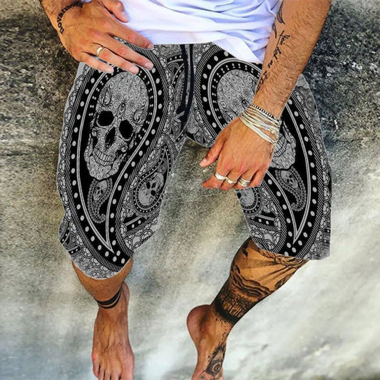 Magic Colorful Skull 3D All Over Printed Summer Shorts Fashion Beach Mens Bermuda Casual Short Home Unisex Cargo Shorts Dropship