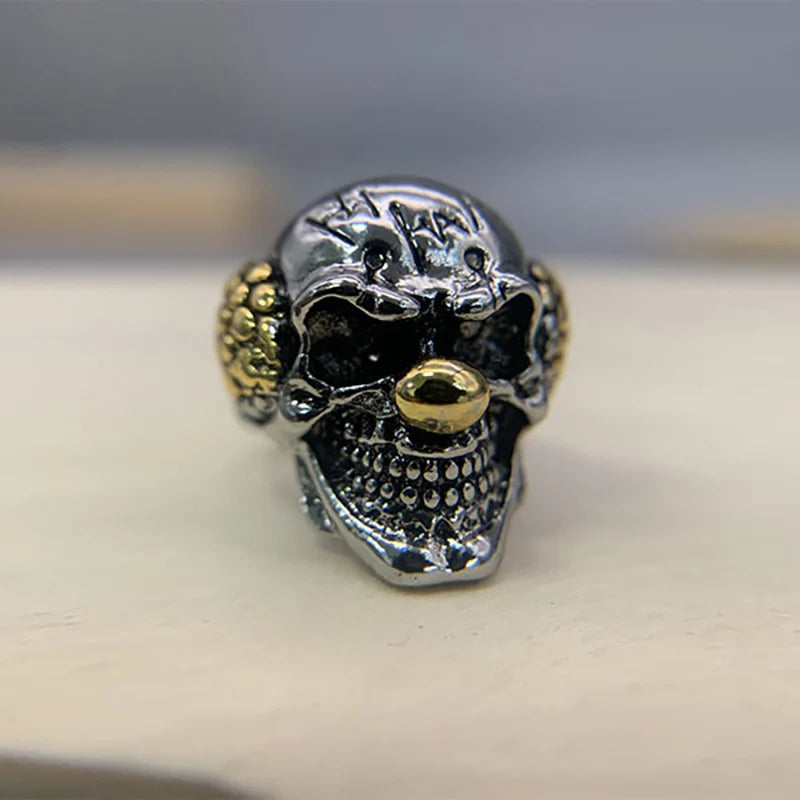 New Retro Style Skull Ring Soldier The Joker Face Design Ring Funny Clowns Man As for Friend Men Ring Jewelry Wholesale Price