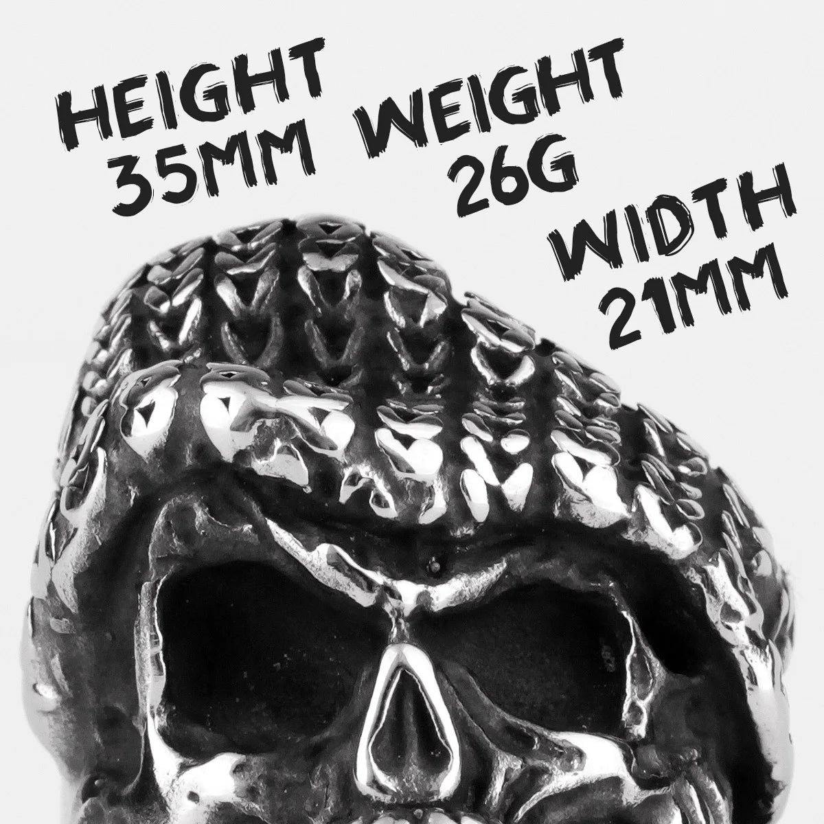 Hippie Big Beard Wear Hat Skull Stainless Steel Mens Rings Punk Hip Hop for Boyfriend Biker Jewelry Creativity Gift Wholesale