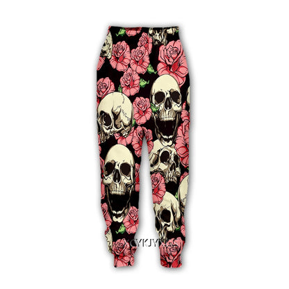 Skull Art 3D Print Casual Pants Sports Sweatpants Straight Pants Sweatpants Jogging Pants Trousers Y31