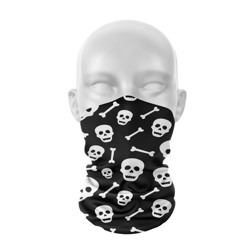 Funny Skull Pattern Women Ring Scarf Seamless Tubular Cycling Men Face Hijab Scarf Headdress Street Hip-Hop Neck Gaiter Buffe