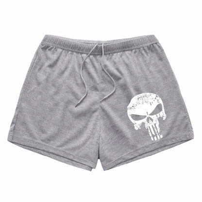 Summer men shorts men's casual shorts fitness exercise beach shorts breathable skull shorts jogger men's brand shorts