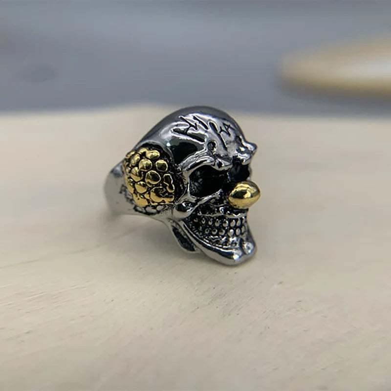 New Retro Style Skull Ring Soldier The Joker Face Design Ring Funny Clowns Man As for Friend Men Ring Jewelry Wholesale Price