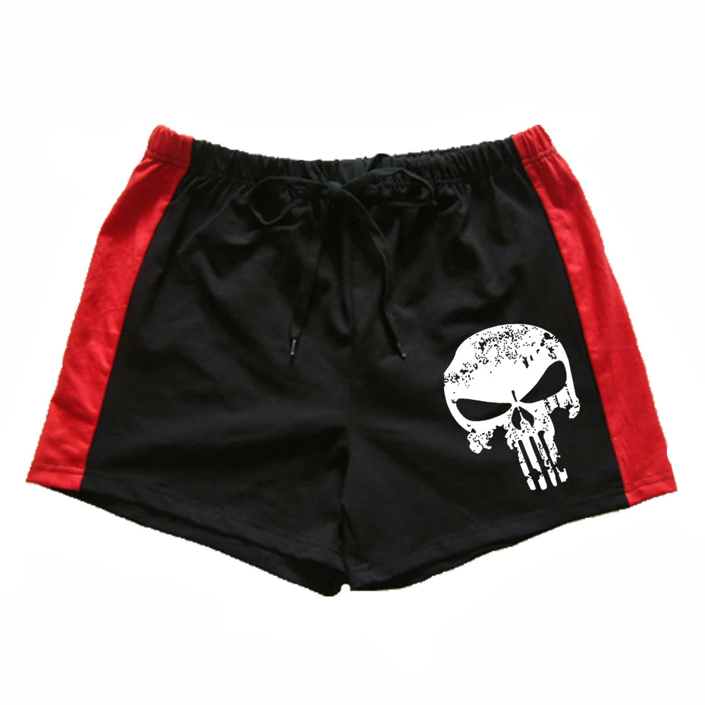 Summer men shorts men's casual shorts fitness exercise beach shorts breathable skull shorts jogger men's brand shorts