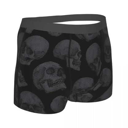 Men's Panties Skulls1 Men Boxer Underwear Cotton for Male Bones skull Large Size Lot Soft