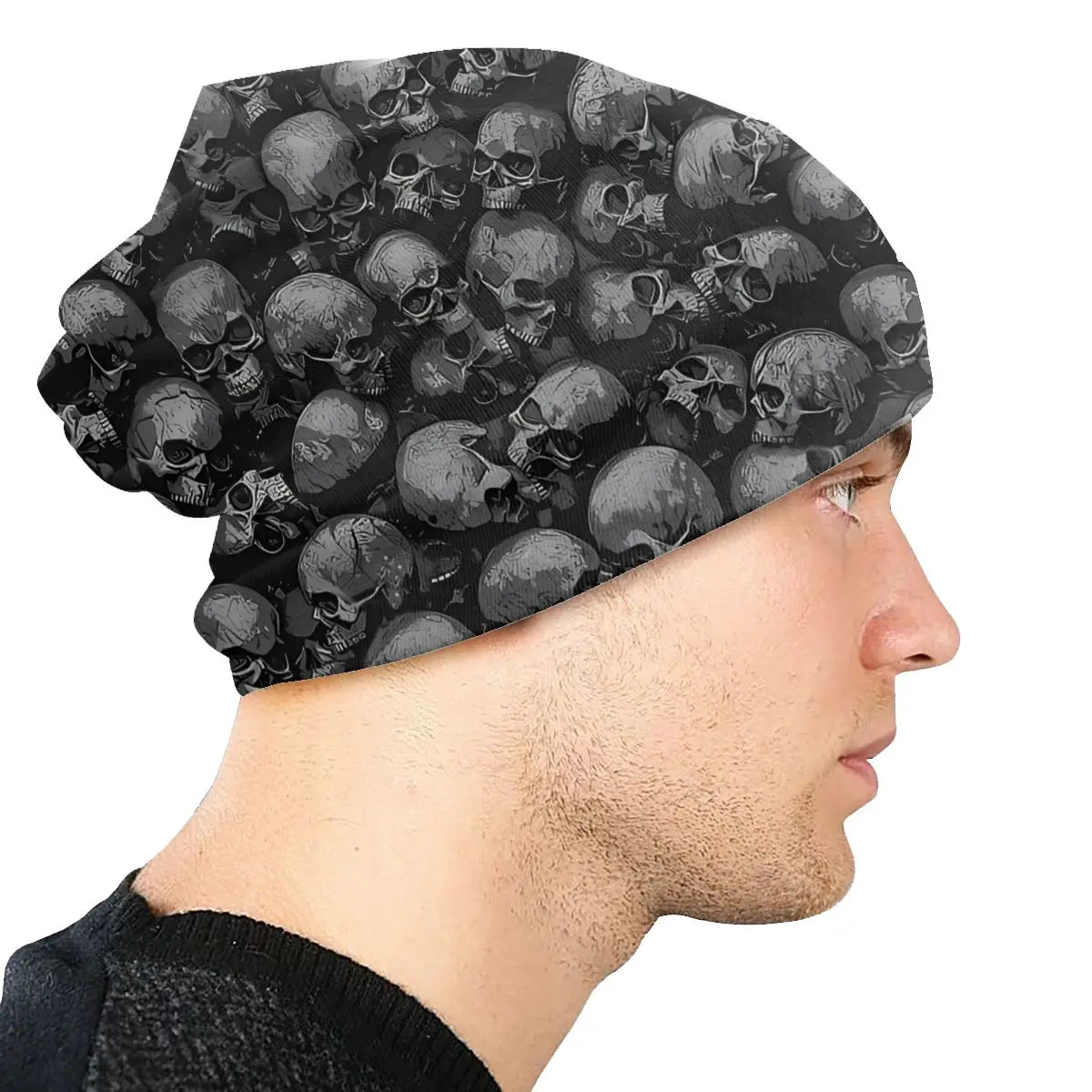 Grunge Skulls Skullies Beanies Caps Totally Gothic Thin Hat Autumn Spring Bonnet Hats Men Women's Unisex Ski Cap