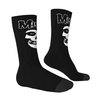 Misfits Skull Funny Socks for Men Women Male Unisex Crazy Street Style Printed Happy Crew Sock with Print Summer