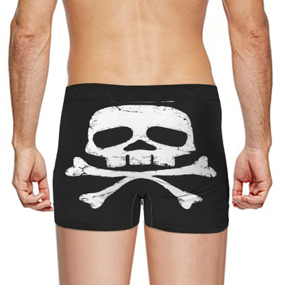 Captain Harlock Skull Underpants Homme Panties Male Underwear Comfortable Shorts Boxer Briefs