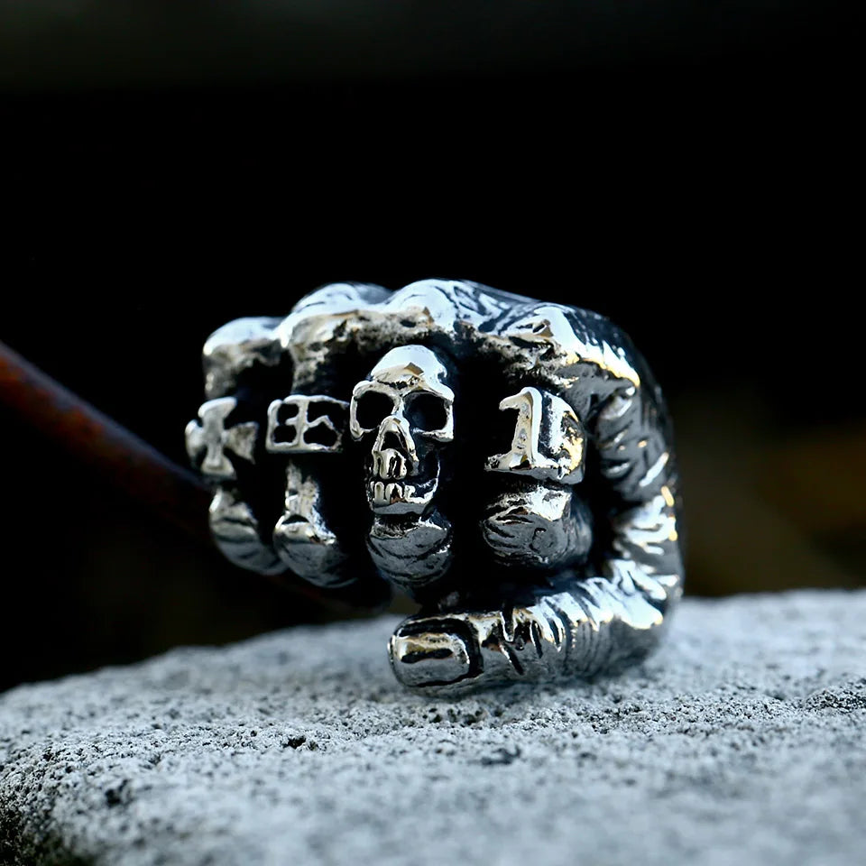 Beier 316L Stainless Steel Finger Bones Men's Ring Punk Skull Party High Quality Jewelry Wholesale LLBR8-328R