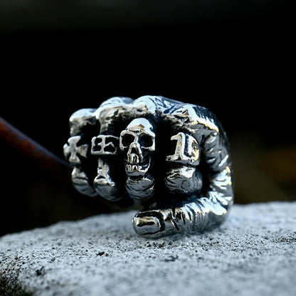 Beier 316L Stainless Steel Finger Bones Men's Ring Punk Skull Party High Quality Jewelry Wholesale LLBR8-328R