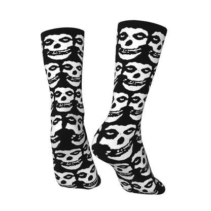 Misfits Skull Funny Socks for Men Women Male Unisex Crazy Street Style Printed Happy Crew Sock with Print Summer