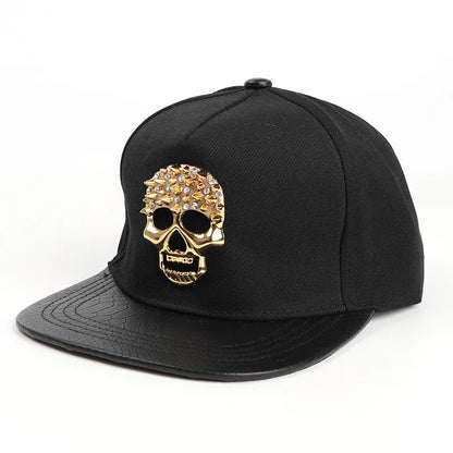 Doitbest Summer Women Baseball Cap Men Girls Metal Snapback Caps Skull Flat brim Autumn Unisex Female Hip Hop Sun Hat Gorras