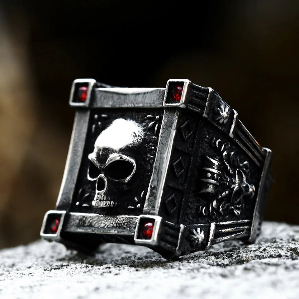 Beier New Various Designs Classical Noble Crown Skull Men's Ring Punk Skeleton Biker Motorcycle Gothic Creative Jewelry