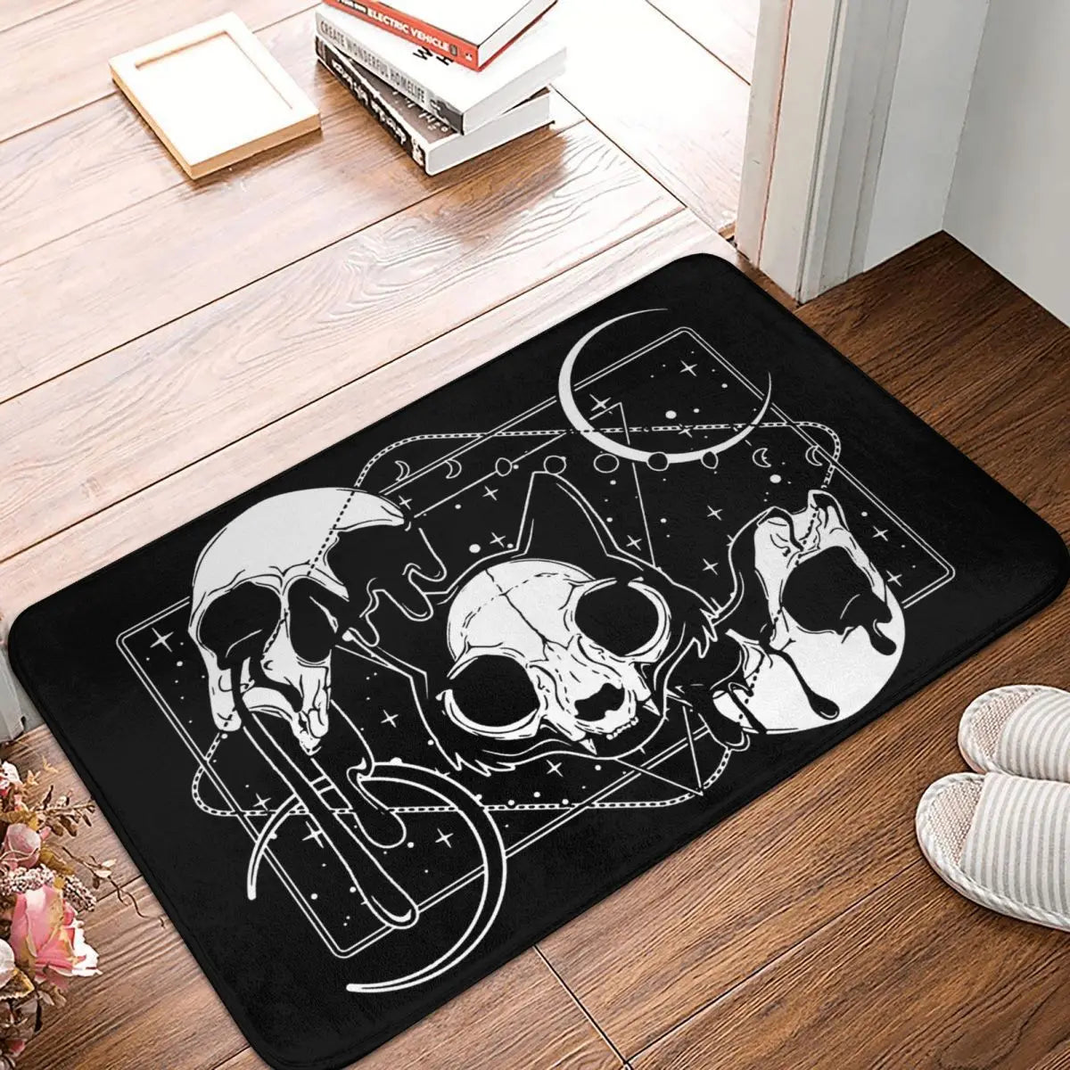 Inner Kitten Bath Non-Slip Carpet The Special Design of The Skull Bedroom Mat Welcome Doormat Floor Decoration Rug