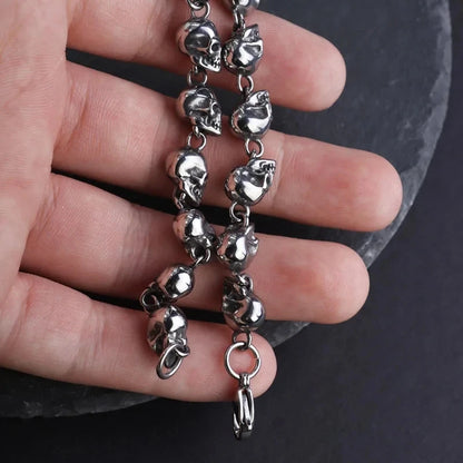 Gothic Full Skull Ghost Head Bracelet Men's Punk Motorcycle Riding Rock Bicycle Hip Hop Punk Jewelry