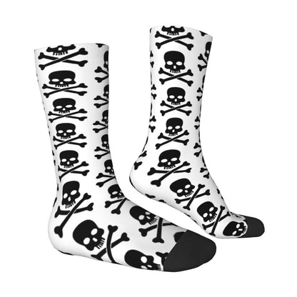 Funny Happy Men's Socks Mexican Skull Vintage Harajuku Skeleton Skull Bone Hip Hop Seamless Crew Crazy Sock Gift Pattern Printed