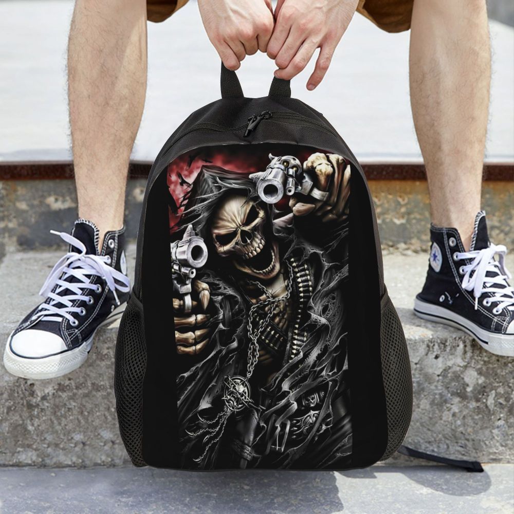 Skull Eyes Travel Backpack Women Men School Laptop Bookbag Halloween College Student Daypack Bags