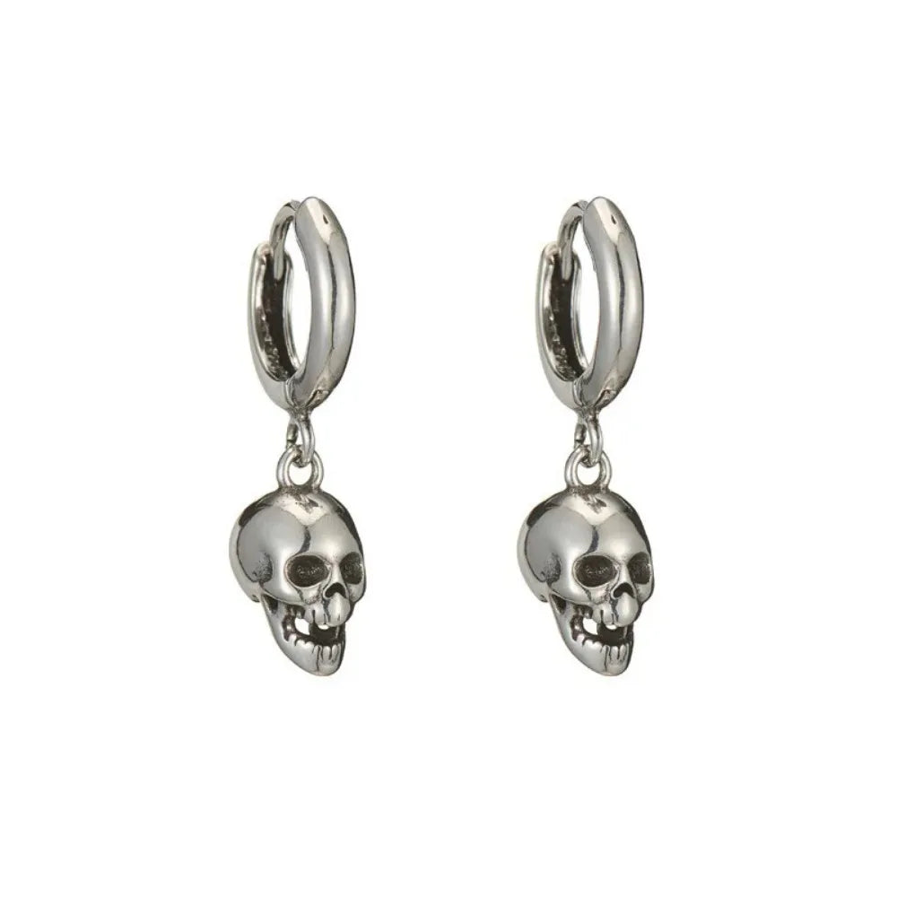 New Trend of Minimalist Women Ghost Head Earrings Retro Skull Pendant Earrings Gothic Punk Rock Party Accessories Gift