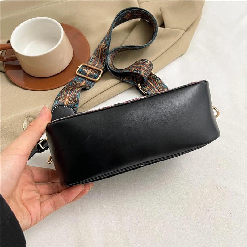 Skull Jack Print Crossbody Bag Wind Lady Shoulder Bag Casual Fashion Phone Purse Mini Bag Female PU Leather Satchel Handbag