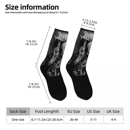 Autumn Winter Fashion Unisex Lorna Shore Deathcore Skull Socks Breathable Skateboard Socks