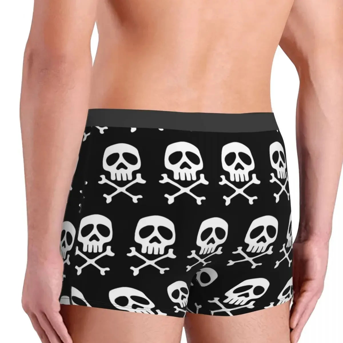 Captain Harlock Skull Underpants Breathbale Panties Male Underwear Print Shorts Boxer Briefs