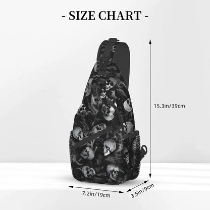 Crossbody Bag Sports Smoke Skulls Chest Bag Unisex Women Man Fashion Shoulder Backpacks Travel