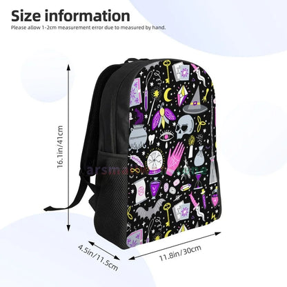 Goth Gothic Black Skull Stylish Backpack for Women Men, Durable College Book Bag for Outdoor Sports Hiking Camping Travel