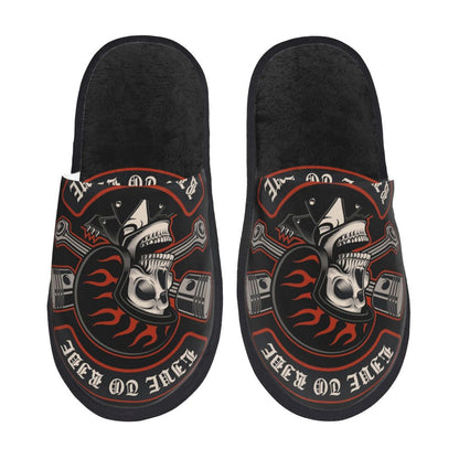 Personalized Mexican Day Of The Dead Skull Comfy Scuff Memory Foam Slippers Women Halloween Bedroom House Shoes