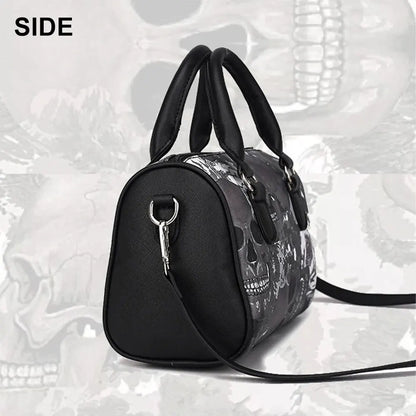 Y2K Women Bag Skull Handbags for Women Crossbody Bag PU Leather Retro Shoulder Bag Large Capacity Satchel